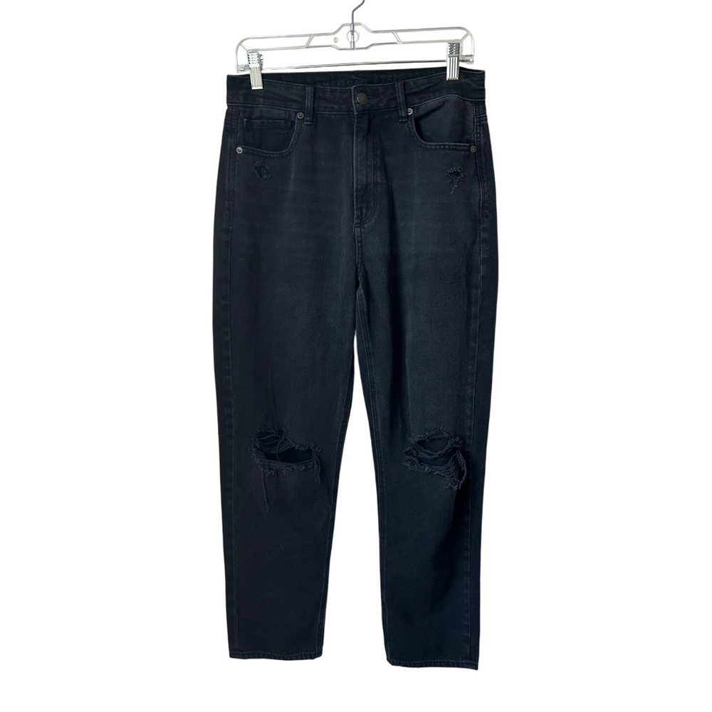 American Eagle Black Mom Straight Jeans - Size 6R